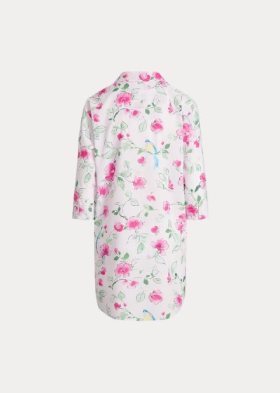 Ralph Lauren Floral Cotton Pajamas Skjorter Dame Danmark (APKOB8417)